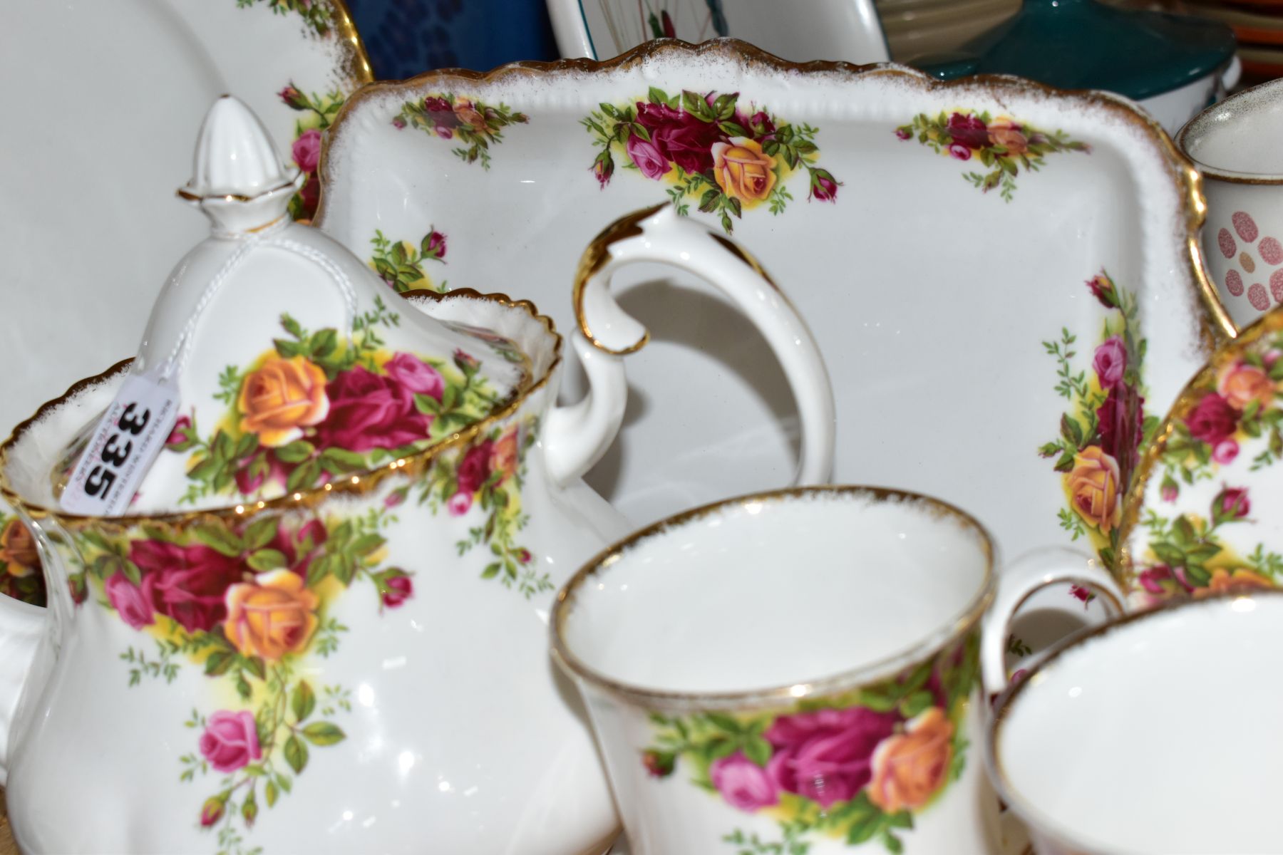 A GROUP OF VARIOUS ROYAL ALBERT TABLESWARES, comprising 'Old Country Roses' teapot (some - Image 8 of 8