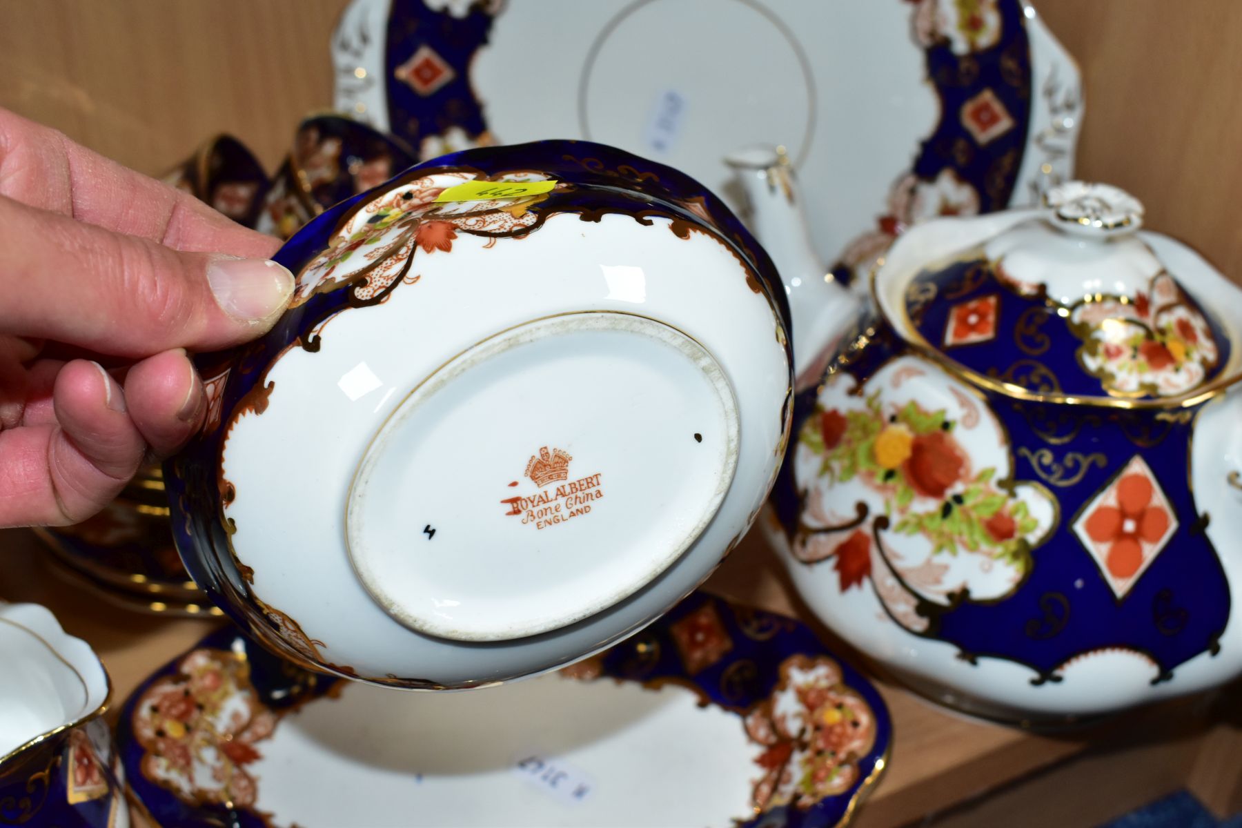 ROYAL ALBERT 'HEIRLOOM' PART TEASET, comprising cake/sandwich plate (seconds), teapot (chips to - Image 5 of 5
