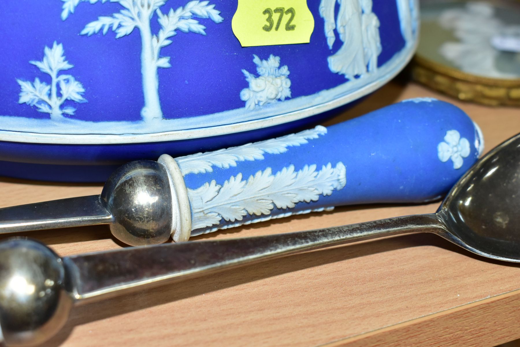 A COLLECTION OF 19TH AND 20TH CENTURY JASPERWARES, to include a 19th Century pale blue twin - Image 5 of 10