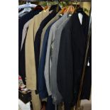 MEN CLOTHING etc, to include an Aquascutum pin stripe suit jacket size approximately 44/46, Tan