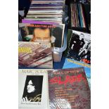 TWO TRAYS AND A CASE CONTAINING OVER ONE HUNDRED AND FIFTY LPs AND SINGLES including The Clash, T