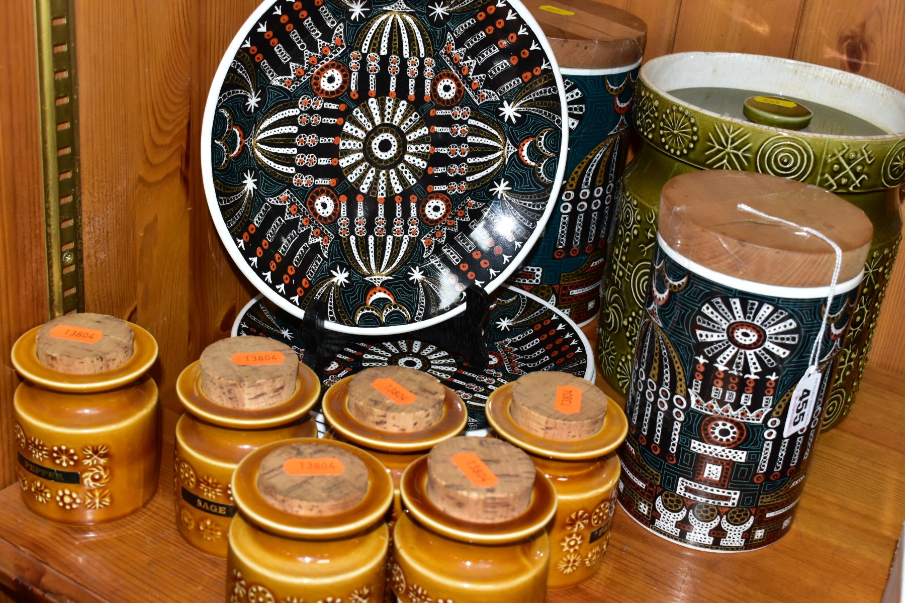 A SMALL GROUP OF PORTMEIRION 'TOTEM' AND 'MAGIC CITY' ITEMS, comprising a set of six treacle