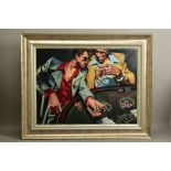GABE LEONARD (AMERICAN CONTEMPORARY) 'AN EDUCATED GUESS' a limited edition print gamblers playing