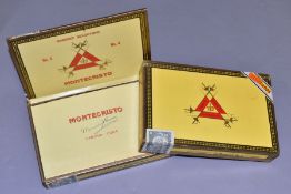 CIGARS: MONTECRISTO No.4, two boxes of cigars, one box of twenty five cigars is sealed and dated