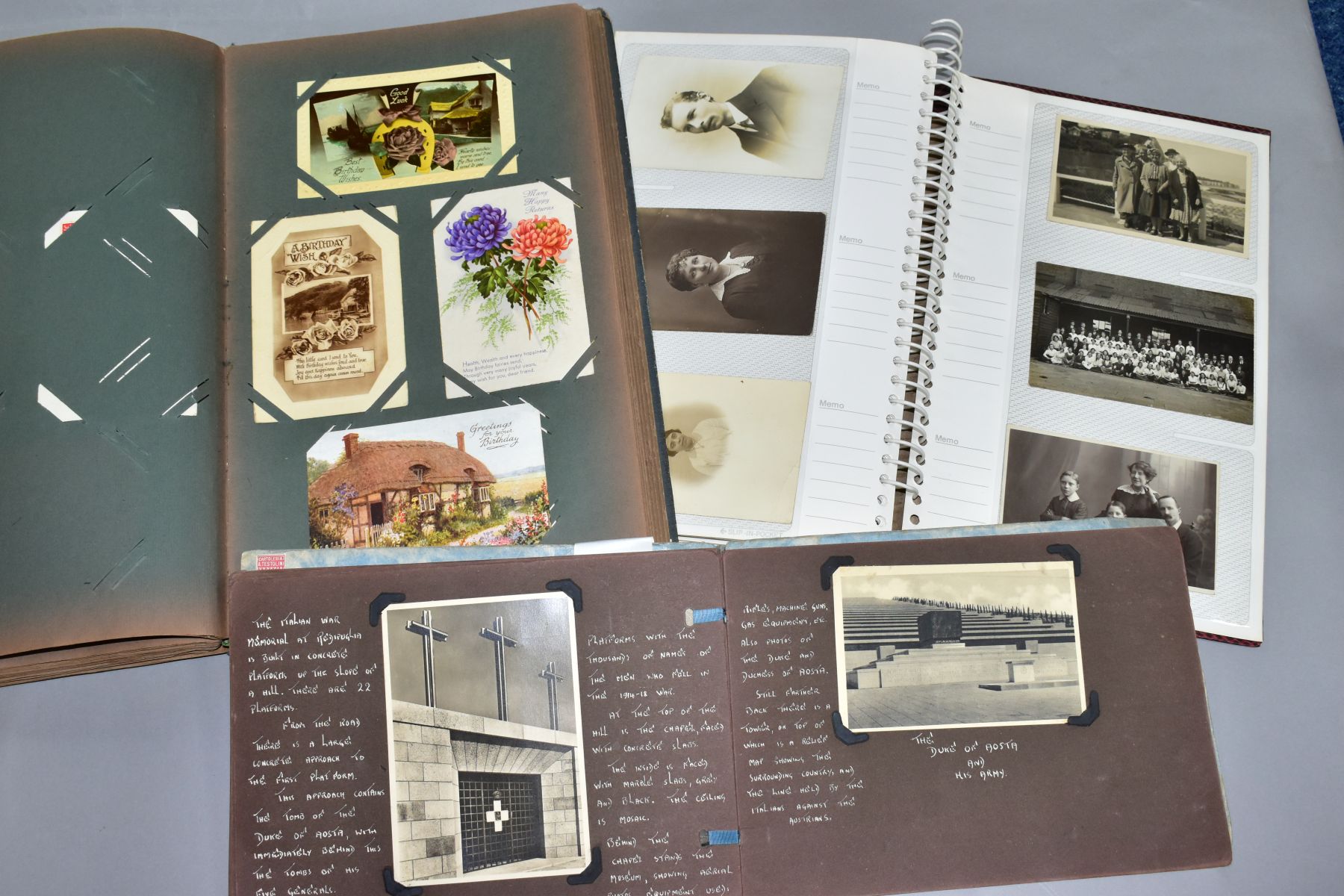 POSTCARDS, three albums containing a total of approximately 385 postcard/photocards comprising of - Image 5 of 5