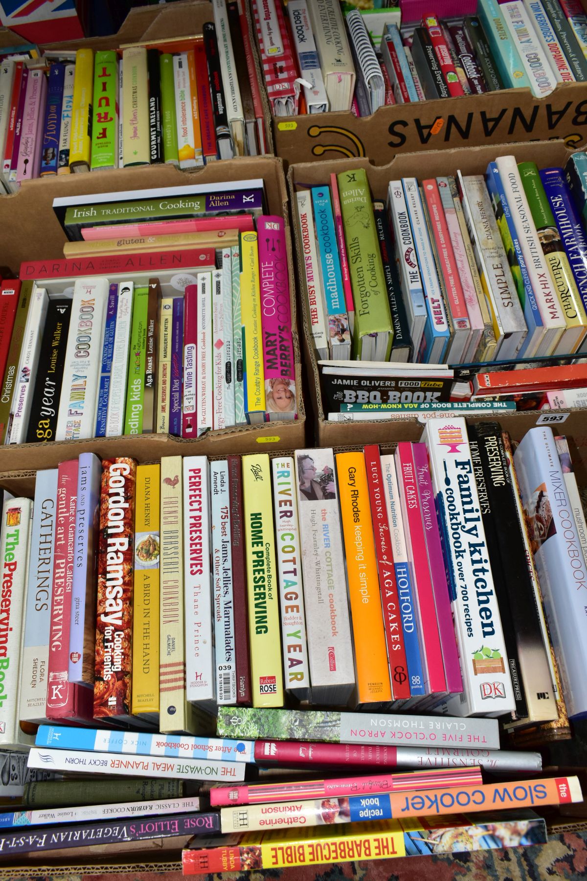 BOOKS, over 150 titles in five boxes including works by 'celebrity' chefs, Mary Berry, Jamie Oliver,