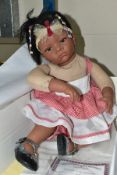 A BOXED ASHTON DRAKE GALLERIES 'JASMIN'S 1ST BIRTHDAY' SO TRULY REAL VINYL DOLL, from the Jasmins