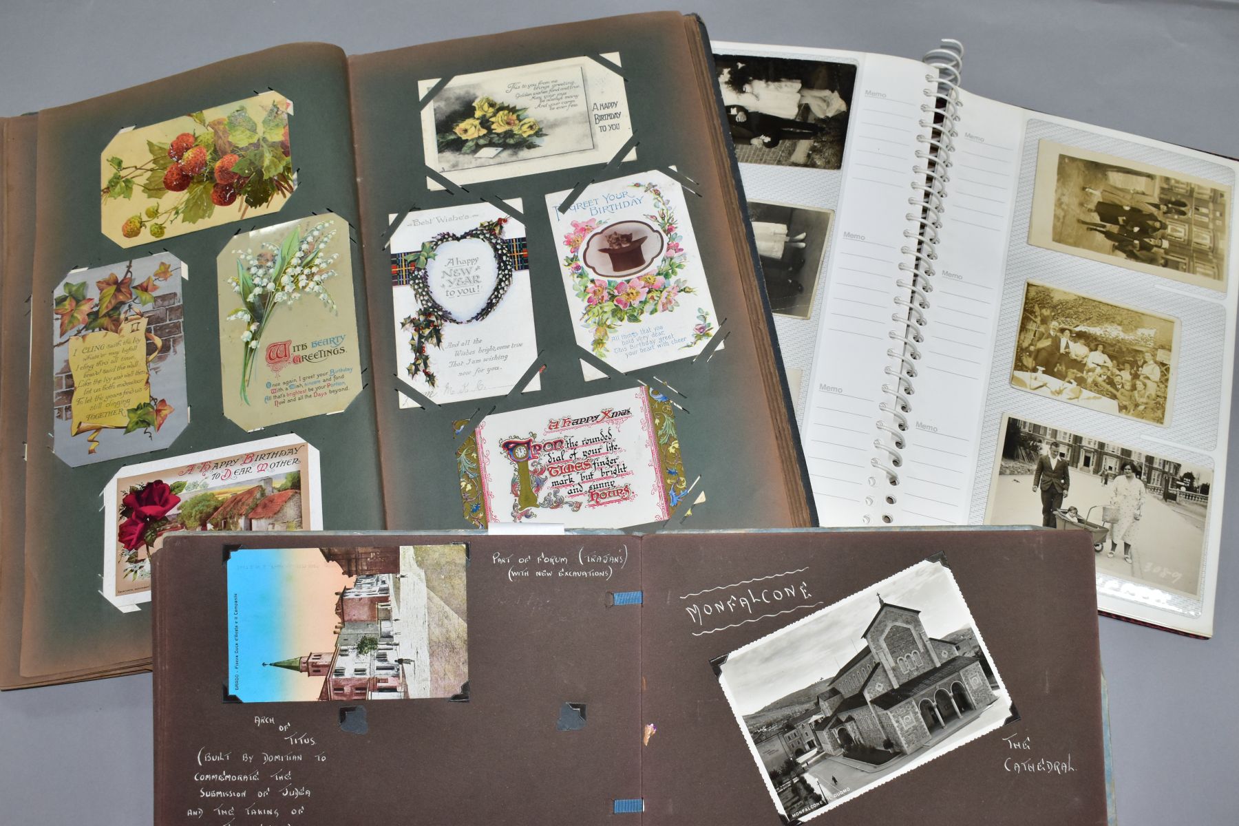 POSTCARDS, three albums containing a total of approximately 385 postcard/photocards comprising of - Image 4 of 5