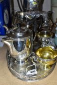 SILVER PLATED WARES, ETC, to include a Georgian style hot water jug with matching sugar bowl and