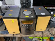 A Philips MC-M250 micro hi fi with matching speakers (PAT pass and working)