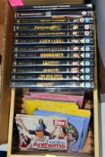 JAMES BOND EPHEMERA, twenty three paperback novels published by Pan/Panther, DVD's, LP records, nine