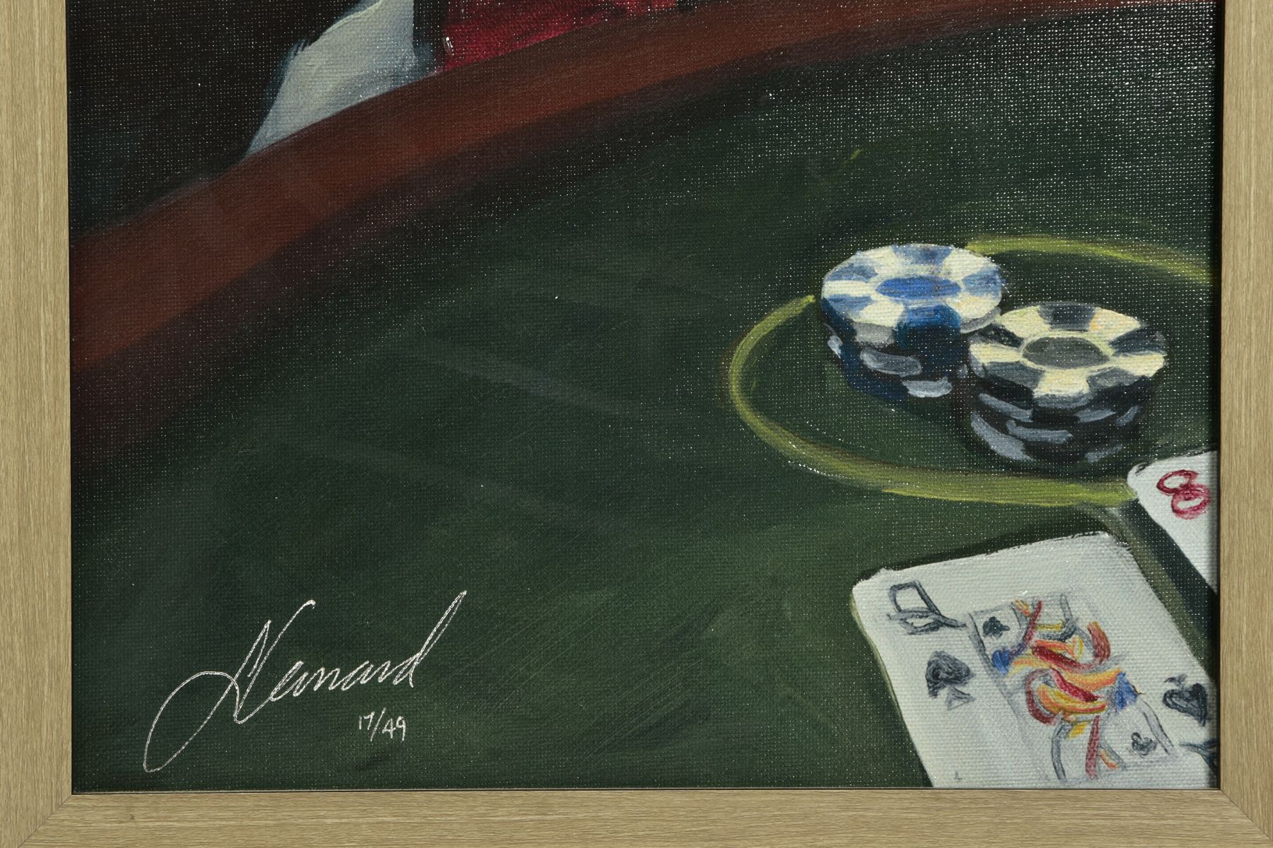 GABE LEONARD (AMERICAN CONTEMPORARY) 'THE PROFESSIONAL' a limited edition print of a gambler playing - Image 3 of 5