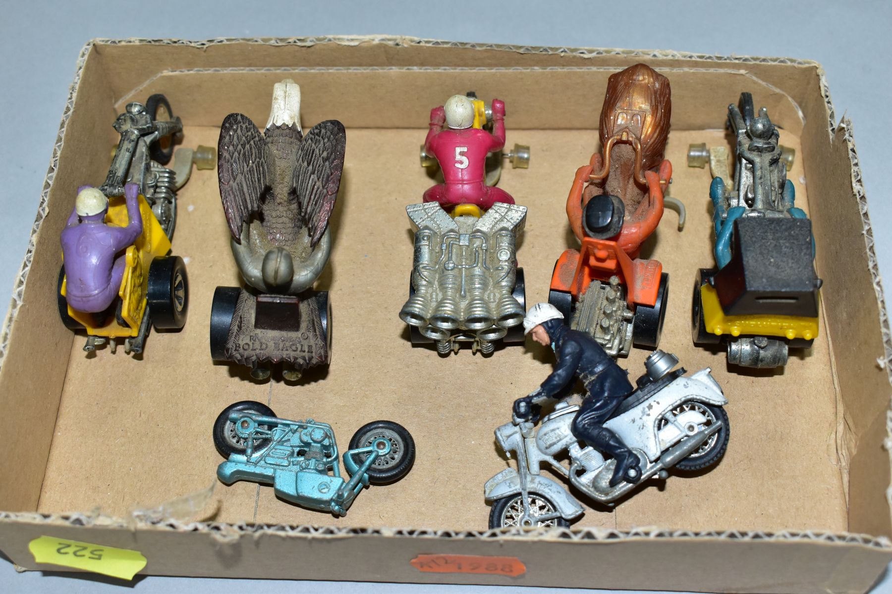 FIVE UNBOXED MATTEL HOT WHEELS RRRUMBLERS, MOTORBIKES, 'Bold Eagle', 'Centirion', 'Chopper Chariot', - Image 3 of 5