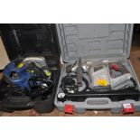 A CASED PERFORMANCE 1050W ROTARY HAMMER DRILL and a Challenge Extreme 240v Circular Saw (both PAT