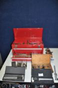 A MODERN ENGINEERS TOOL CABINET containing Vernier Callipers, callipers, dividers, micrometres,