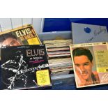 A TRAY CONTAINING APPROXIMATELY ONE HUNDRED LPs BY ELVIS PRESLEY including a 10in of Loving You,