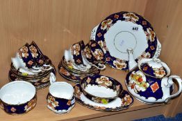 ROYAL ALBERT 'HEIRLOOM' PART TEASET, comprising cake/sandwich plate (seconds), teapot (chips to