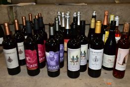 WINE, a collection of nineteen bottles of red wine, eight bottles of sparkling wine, two bottles