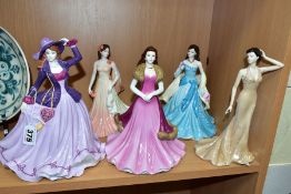 FIVE BOXED COALPORT 'CLASSIC ELEGANCE' LADY FIGURES, comprising 'In My Heart', 'Birthday