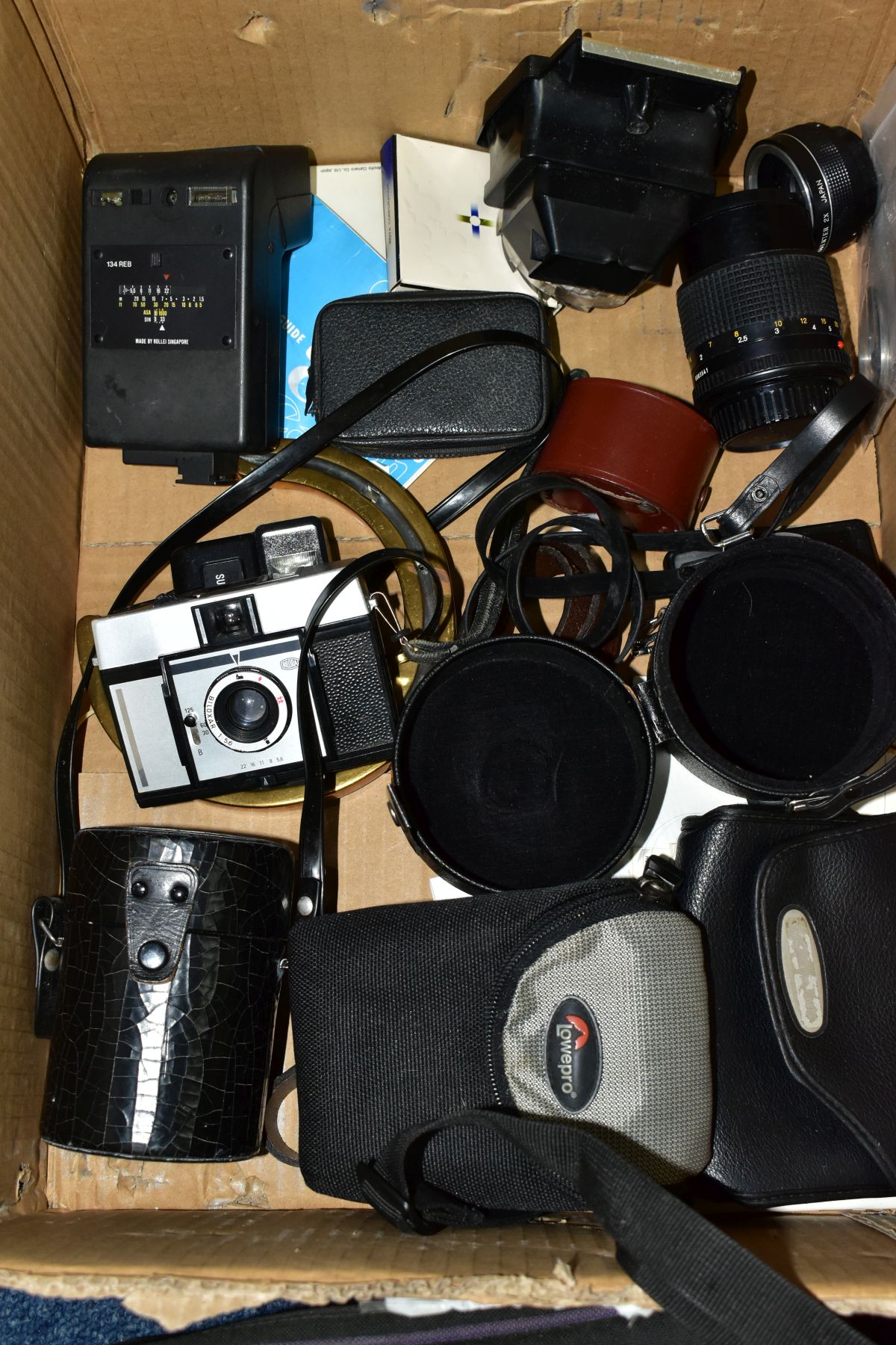 A SMALL QUANTITY OF PHOTOGRAPHY EQUIPMENT, etc, including a Bilora camera, a Sunpack SP140 flash, - Image 2 of 3