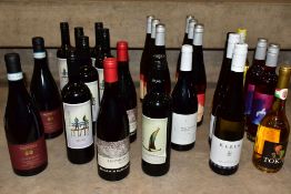 WINE, a collection of twelve bottles of red wine, eleven bottles of white wine and two bottles of