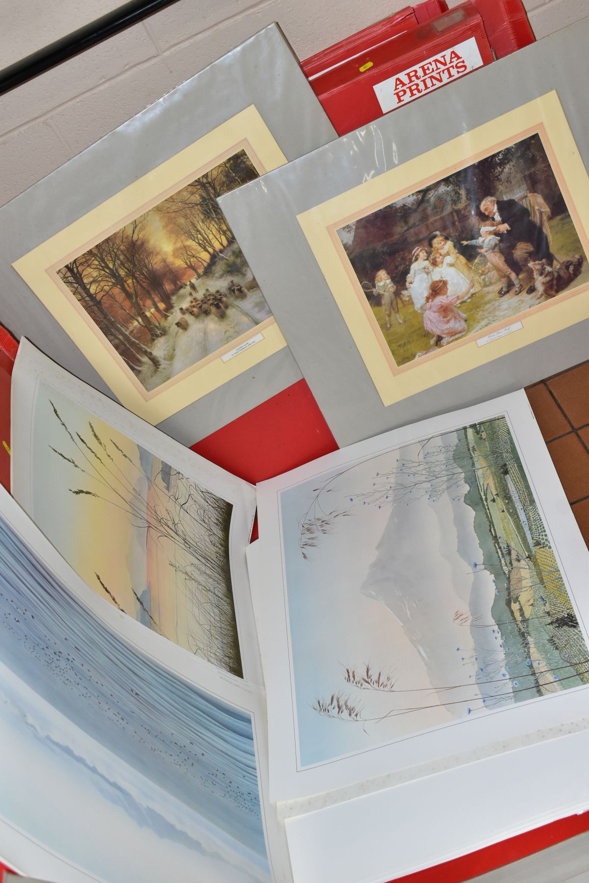 A QUANTITY OF DECORATIVE PRINTS WITHIN SIX FOLIO FOLDERS, to include reproductions of late 19th/ - Image 5 of 5