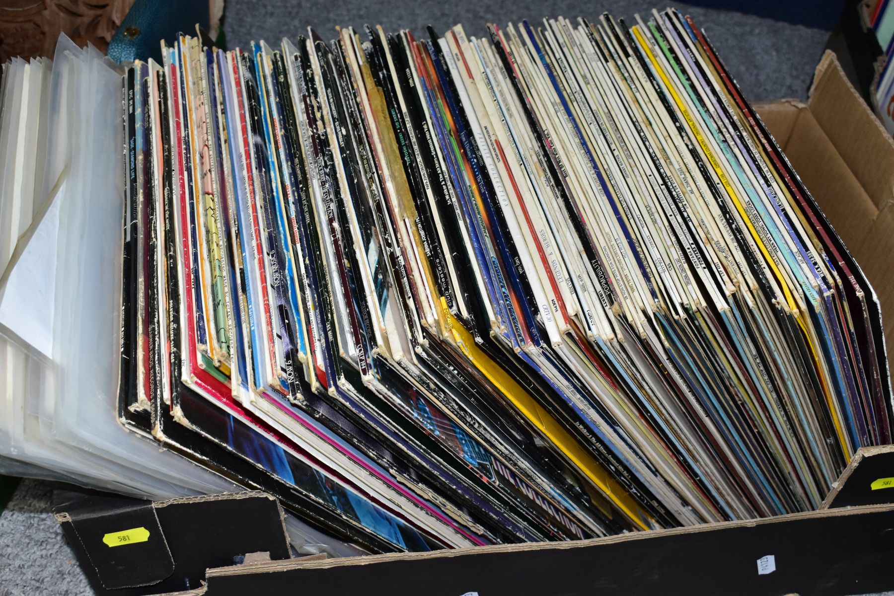 TWO TRAYS CONTAINING OVER ONE HUNDRED AND FIFTY LPS AND COVERS, along with a tray of Charles Dickens - Image 6 of 10