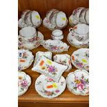 A QUANTITY OF ROYAL CROWN DERBY 'DERBY POSIES' ITEMS, comprising eight tea cups (two seconds) and