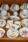 A QUANTITY OF ROYAL CROWN DERBY 'DERBY POSIES' ITEMS, comprising eight tea cups (two seconds) and