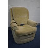 A G PLAN BEIGE UPHOLSTERED ELECTRIC RISE AND RECLINE ARMCHAIR (PAT pass and working)