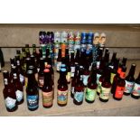 BEER, a collection of fifty 330ml bottles and thirty 330ml cans of assorted beers and lagers from