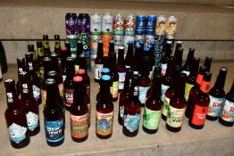 BEER, a collection of fifty 330ml bottles and thirty 330ml cans of assorted beers and lagers from