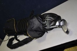 A GOLF BAG CONTAINING HIPPO, PINSEEKER and Vantage golf clubs