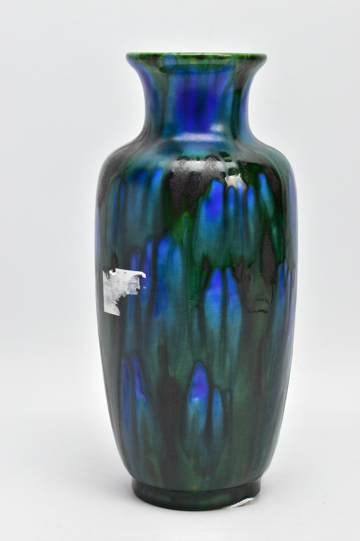 A MINTONS ASTRAWARE VASE, glazed in streaky blue and green, printed factory mark, height 10.5cm - Image 3 of 5