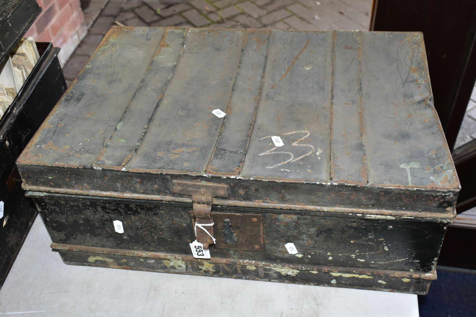 INDENTURES, a large metal deed box containing 150 - 200 Legal Documents, Indentures, Conveyances, - Image 3 of 3