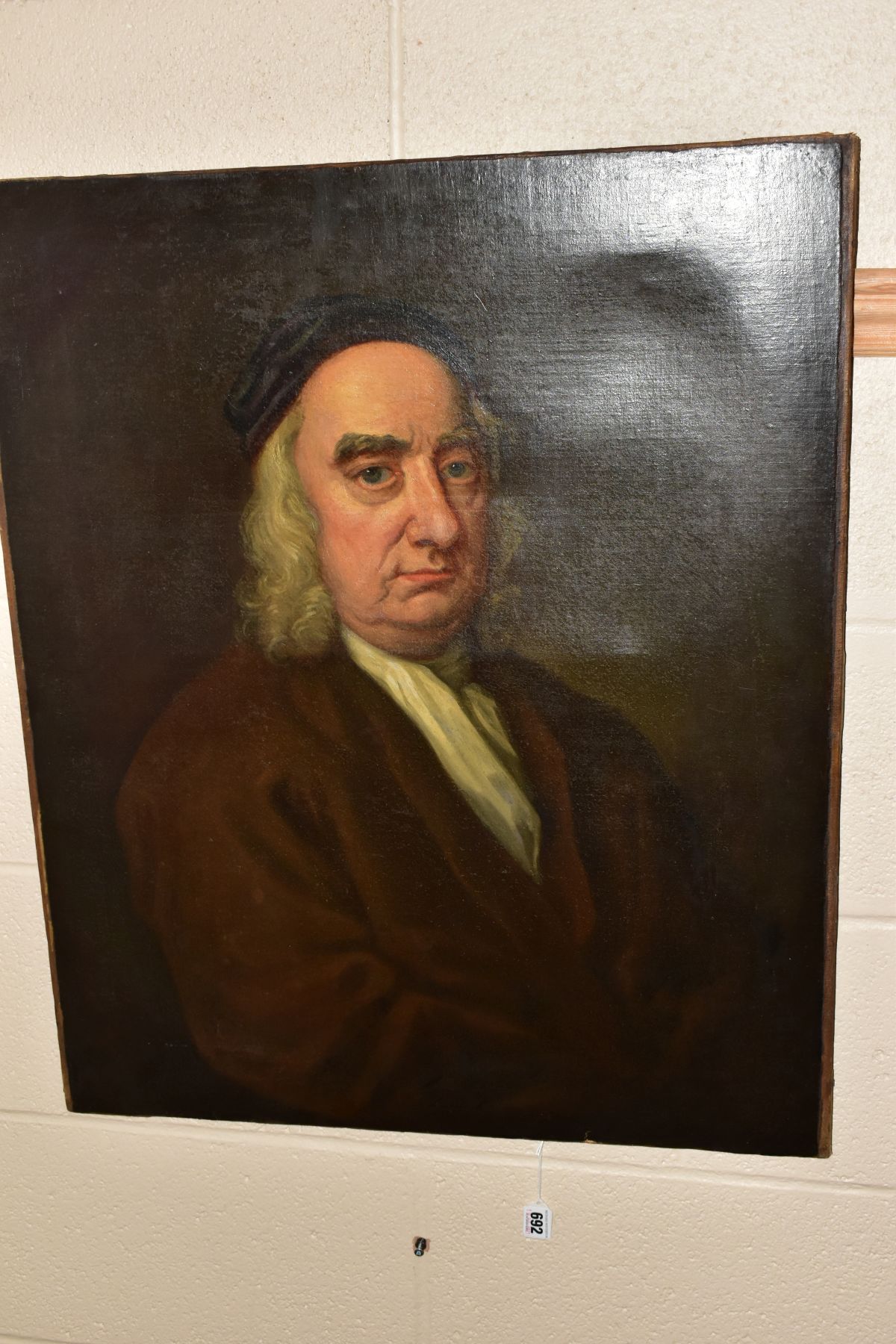 A 19TH CENTURY PORTRAIT OF POLITICAL SATIRIST JONATHAN SWIFT, after the original painting by Francis