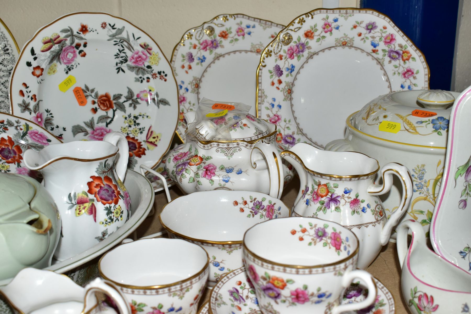 A QUANTITY OF SPODE AND COPELAND SPODE BONE CHINA AND STONE WARES, etc, including a Lauriston - Image 7 of 8