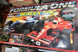 A BOXED SCALEXTRIC FORMULA ONE RACING SET, No. C1007, contents not checked but appears largely