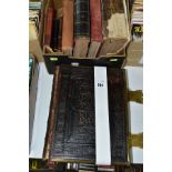 ANTIQUARIAN BOOKS to include a leather bound, brass clasped, the Rev. John Brown's The Self