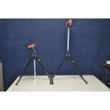 A PAIR OF ADJUSTABLE WORKSHOP ROLLER STANDS, min height 65cm, max height 140cm
