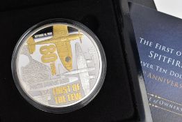 A BRADFORD EXCHANGE BOXED SILVER FIVE OUNCE 2019 .999 TEN DOLLAR, Niue proof the first of few