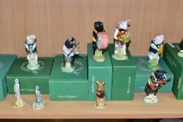 A SET OF TWELVE BESWICK PIG PROMENADE FIGURES, comprising John The Conductor PP1, Matthew The