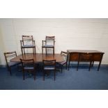 A REPRODUCTION MAHOGANY TWIN PEDESTAL DINING TABLE, single additional leaf, extended length 196cm