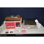 A GOLDRING LENCO GL75 P TRANSCRIPTION TURNTABLE with a NAD 9200 cartridge in original box and