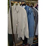 LADIES CLOTHING AND TEXTILES, etc, to include a Betty Barclay fur coat in good condition, denim