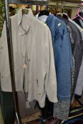 LADIES CLOTHING AND TEXTILES, etc, to include a Betty Barclay fur coat in good condition, denim