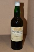 LAPHROAIG, one bottle of Laphroaig Islay Malt Scotch Whisky, 10 years old, 70% proof, distilled