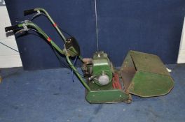 AN ATCO PETROL CYLINDER MOWER with grass box (engine pulls freely but hasn't been started)