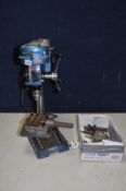 AN ALPINE MODEL AB PILLAR DRILL 60cm high (PAT pass and working), a tray containing drill bits and a