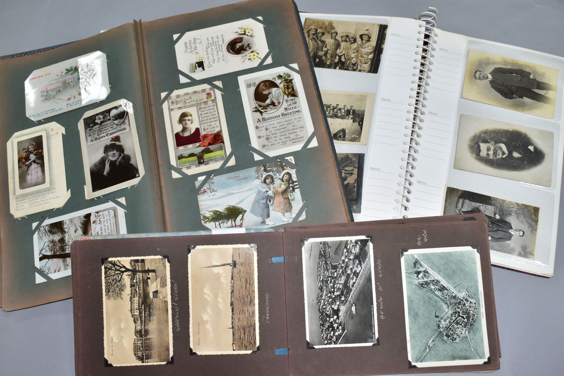 POSTCARDS, three albums containing a total of approximately 385 postcard/photocards comprising of - Image 3 of 5